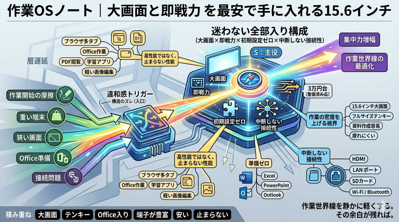 NEC VersaPro VX（第8世代 i5 / 8GB / 256GB）｜“大画面と即戦力”を最