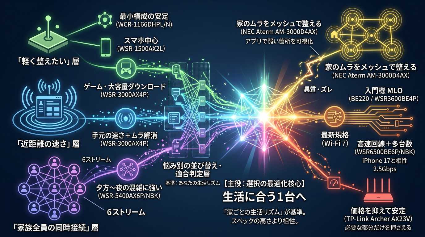 Wi‑Fiの悩みは家ごとに違う。10台のルーターから“あなたの生活に合う1台”を探すためのまとめ