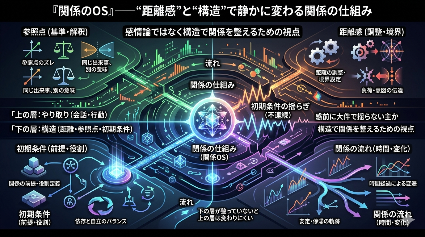 『家族・人間関係OS──“距離感”と“構造”で関係は静かに変わる』｜感情論ではなく“関係の仕組み”を整理する一冊