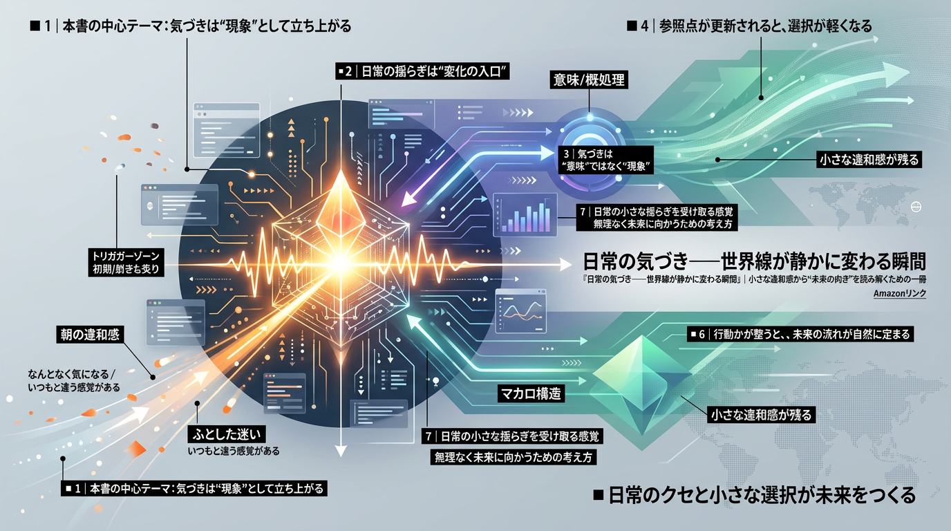 『日常の気づき──世界線が静かに変わる瞬間』｜小さな違和感から“未来の向き”を読み解くための一冊