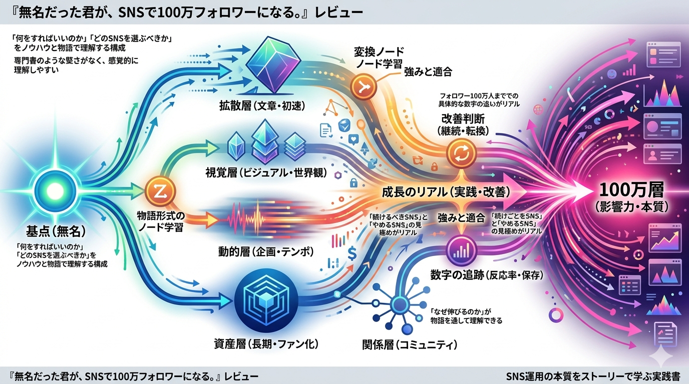 『無名だった君が、SNSで100万フォロワーになる。』レビュー｜“ストーリーで学ぶSNS成長のリアル”を描いた実践書