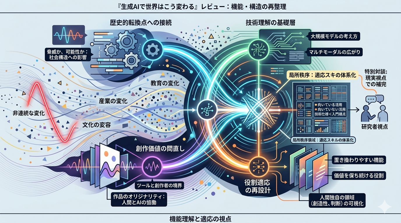 『生成AIで世界はこう変わる』レビュー｜生成AIがもたらす“仕事・生活・文化”の変化を整理する一冊