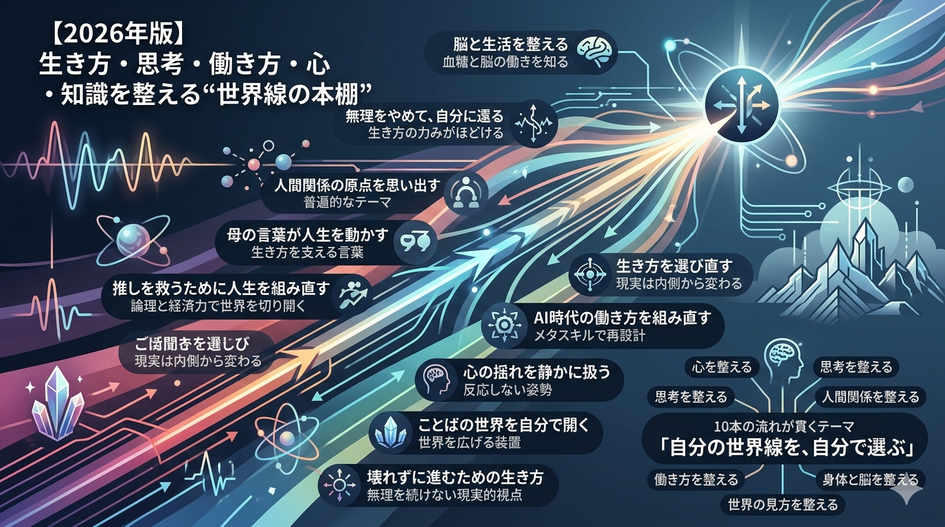 【2026年版】書籍10本まとめ｜生き方・思考・働き方・心・知識を整える“世界線の本棚”