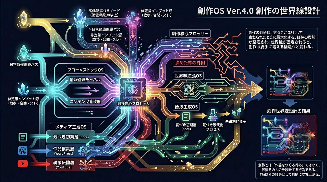 【創作OS Ver.4.0】価値点数90以上だけで組んだ「創作の地図」