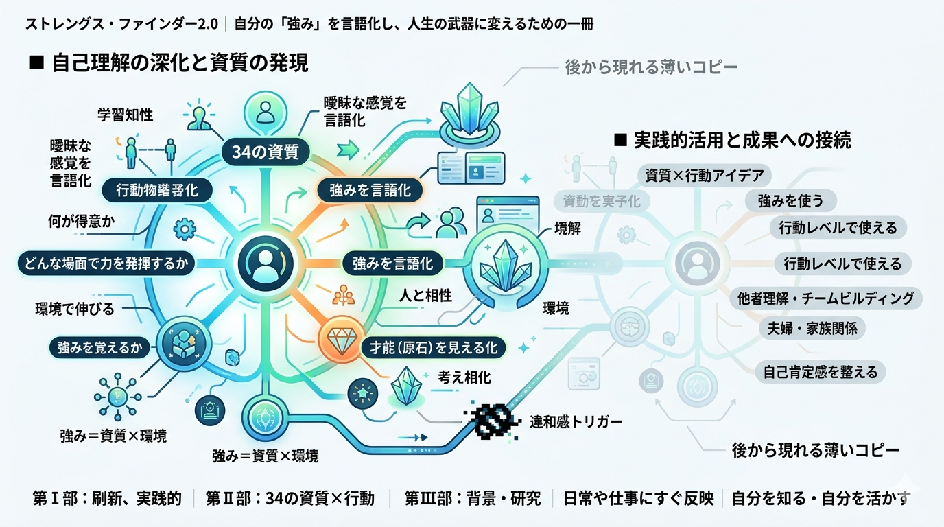 ストレングス・ファインダー2.0｜自分の「強み」を言語化し、人生の武器に変えるための一冊