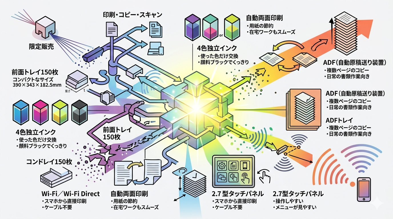 ブラザー DCP‑J916N｜自動両面 × 独立インク × ADF20枚。扱いやすさを重視した“Amazon限定”A4複合機（2025年モデル）