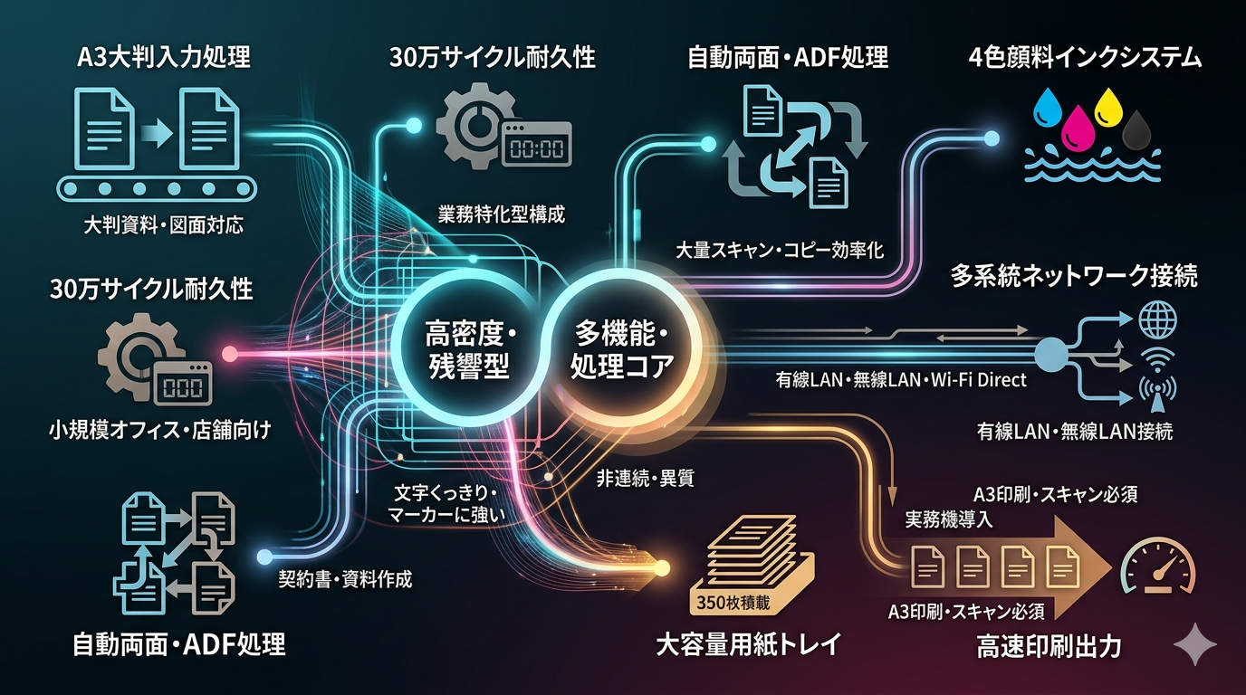ブラザー MFC‑J7100CDW｜A3対応 × 30万ページ耐久 × 自動両面。業務用途に強い“高耐久インクジェット複合機”