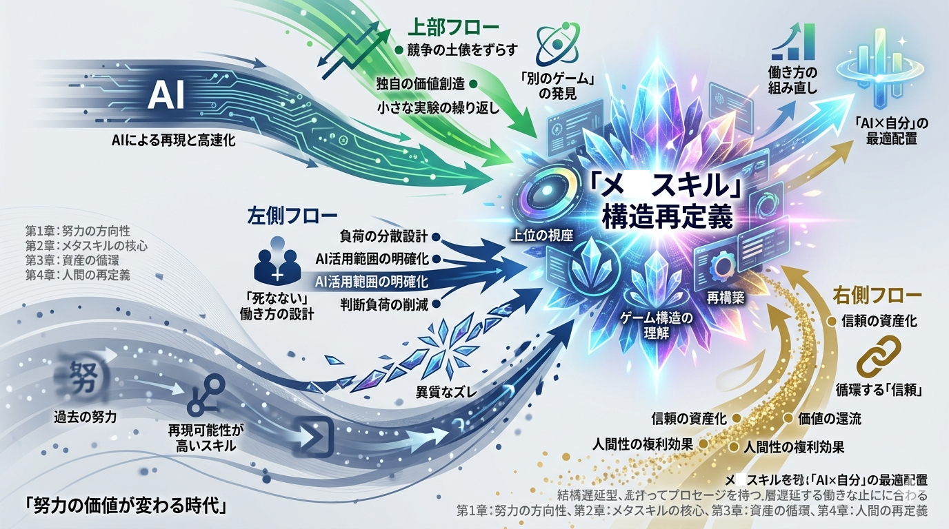 メタスキル｜努力の価値が変わる時代の「AI×自分」戦略──これからの働き方を組み直すための一冊