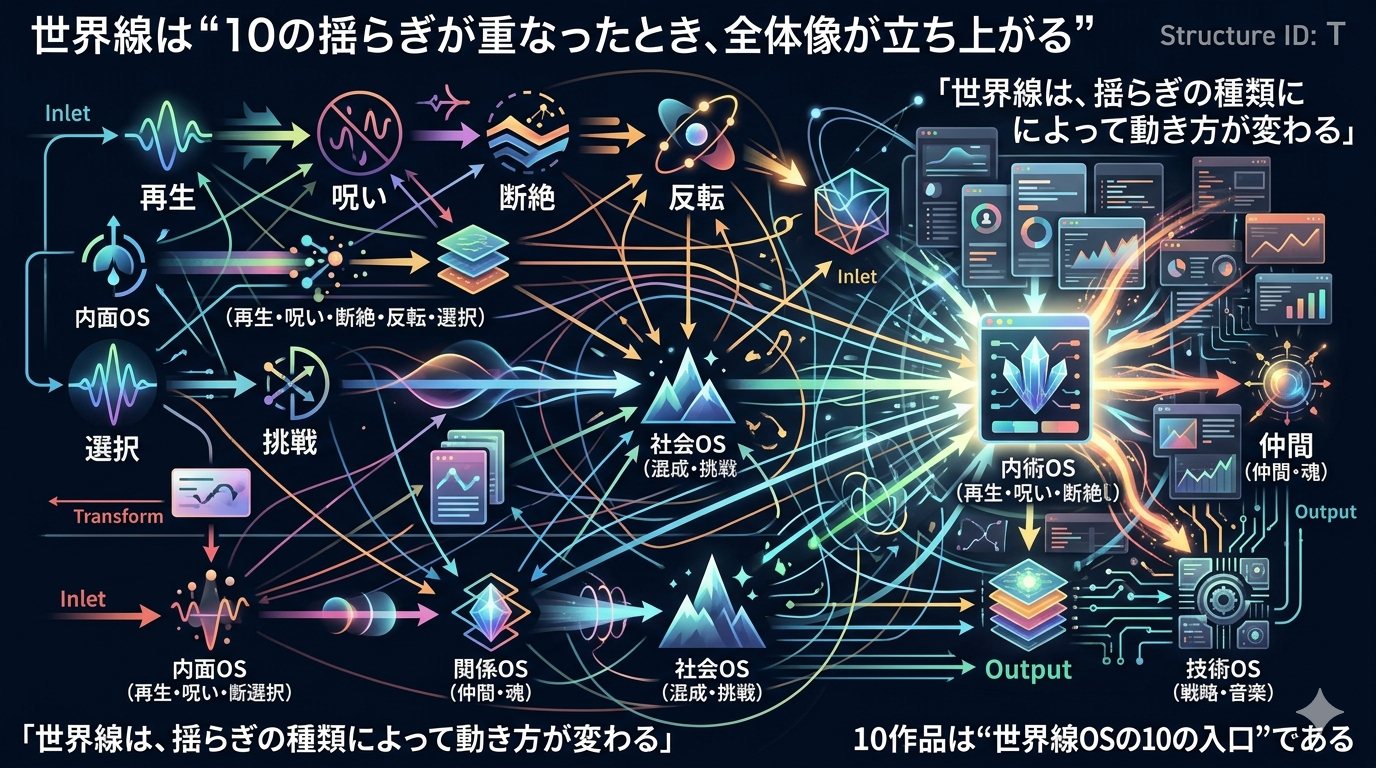 世界線は“10の揺らぎが重なったとき、全体像が立ち上がる”──アニメ映画10本で読み解く、世界線OSの総合マップ