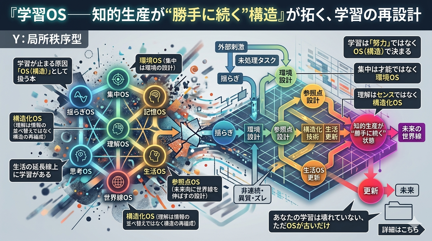 世界線は“努力が消えた瞬間に学習が始まる”──『学習OS──知的生産が“勝手に続く”構造』が開く、学習の再設計OS