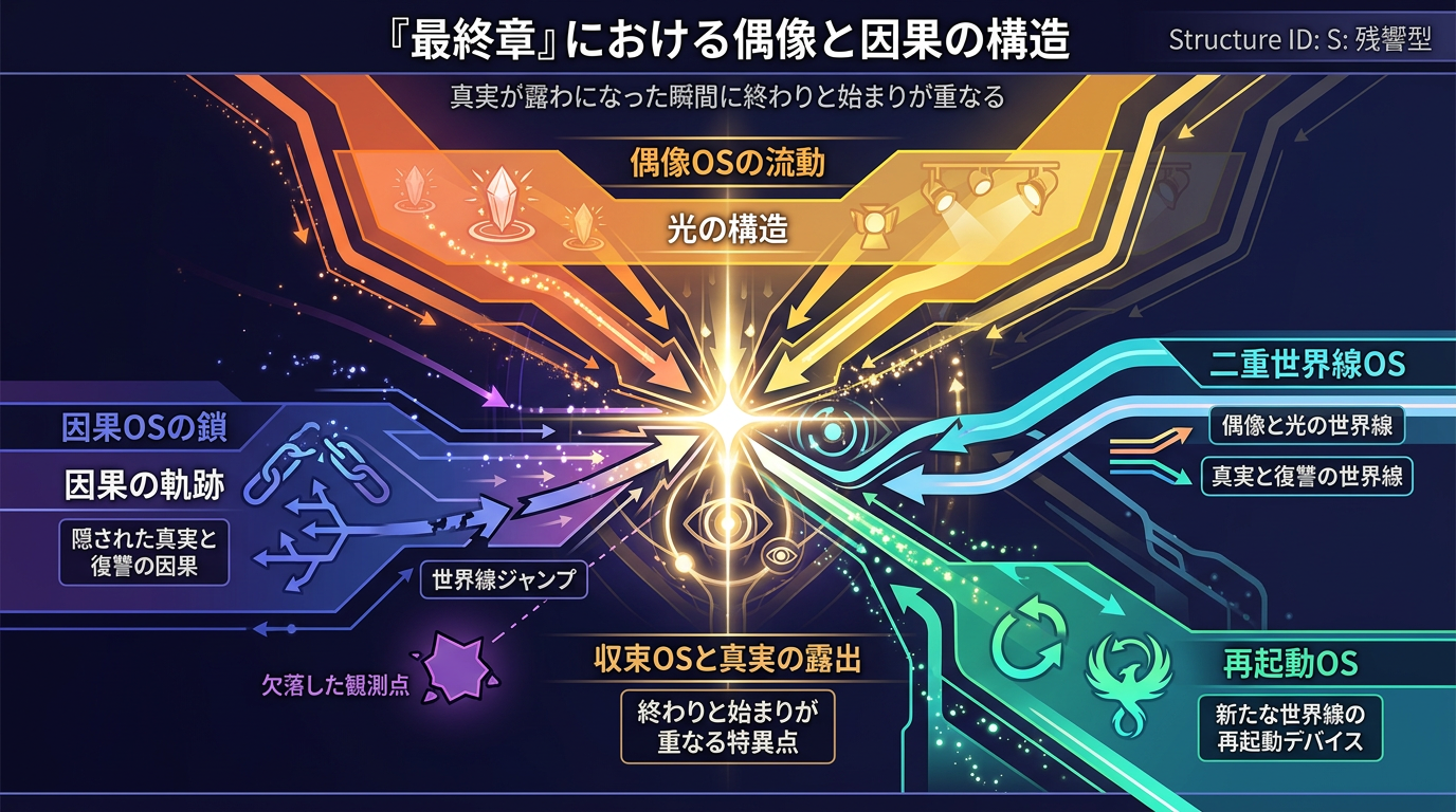世界線は“真実が露わになった瞬間に終わりと始まりが重なる”──『【推しの子】-The Final Act-』が開く、偶像OSと因果OSの構造