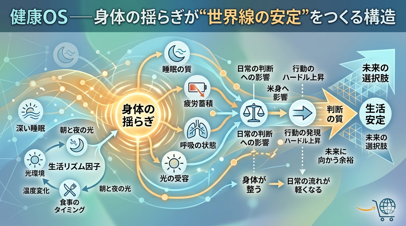 健康OS──身体の揺らぎが“世界線の安定”をつくる構造