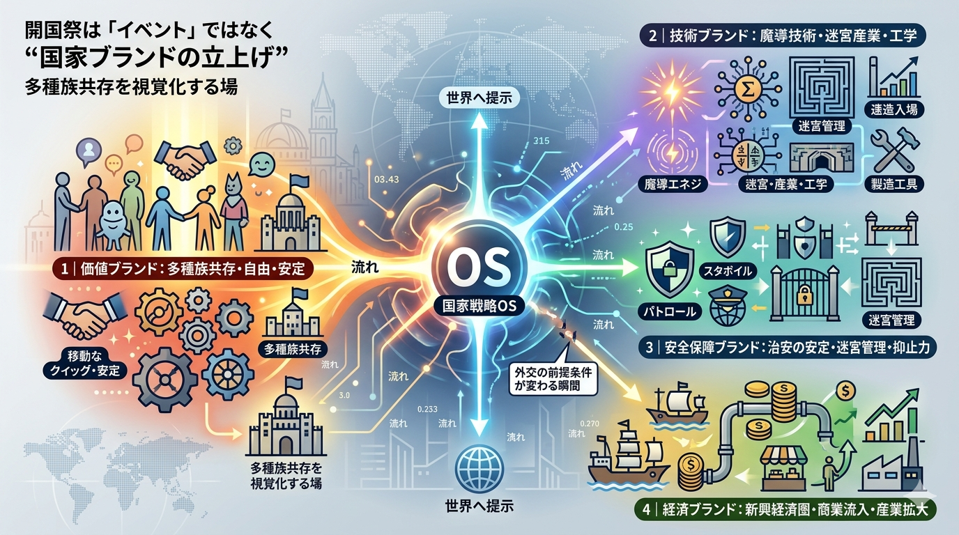 1037｜[転スラ第4期]テンペスト開国祭の“国家ブランド戦略OS”を解析する書（国家戦略OS／開国祭×外交ブランド／96）