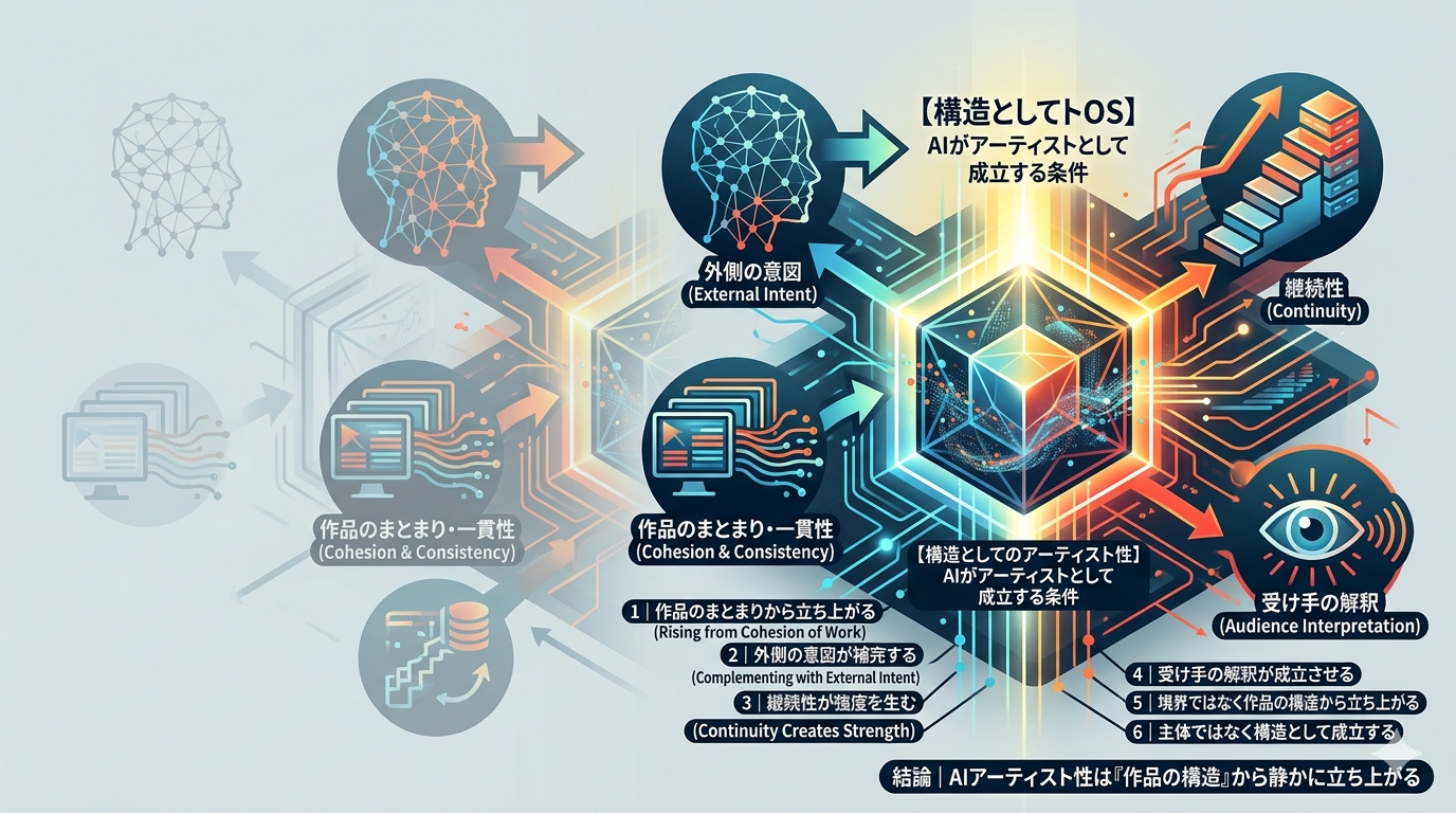 1876｜【AIアーティストOS】AIがアーティストとして成立する条件を整理する