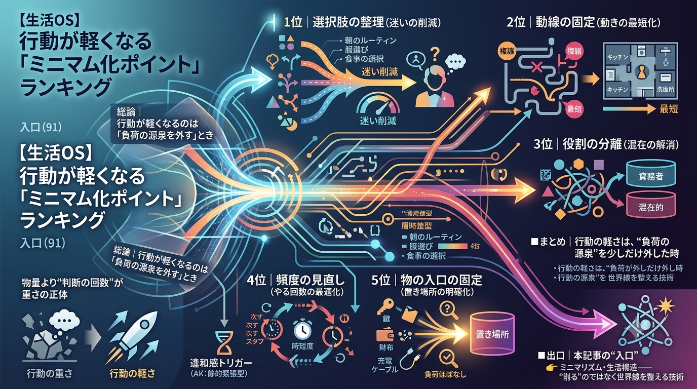 2241｜【生活OS】行動が軽くなる“ミニマム化ポイント”ランキング（入口／91）