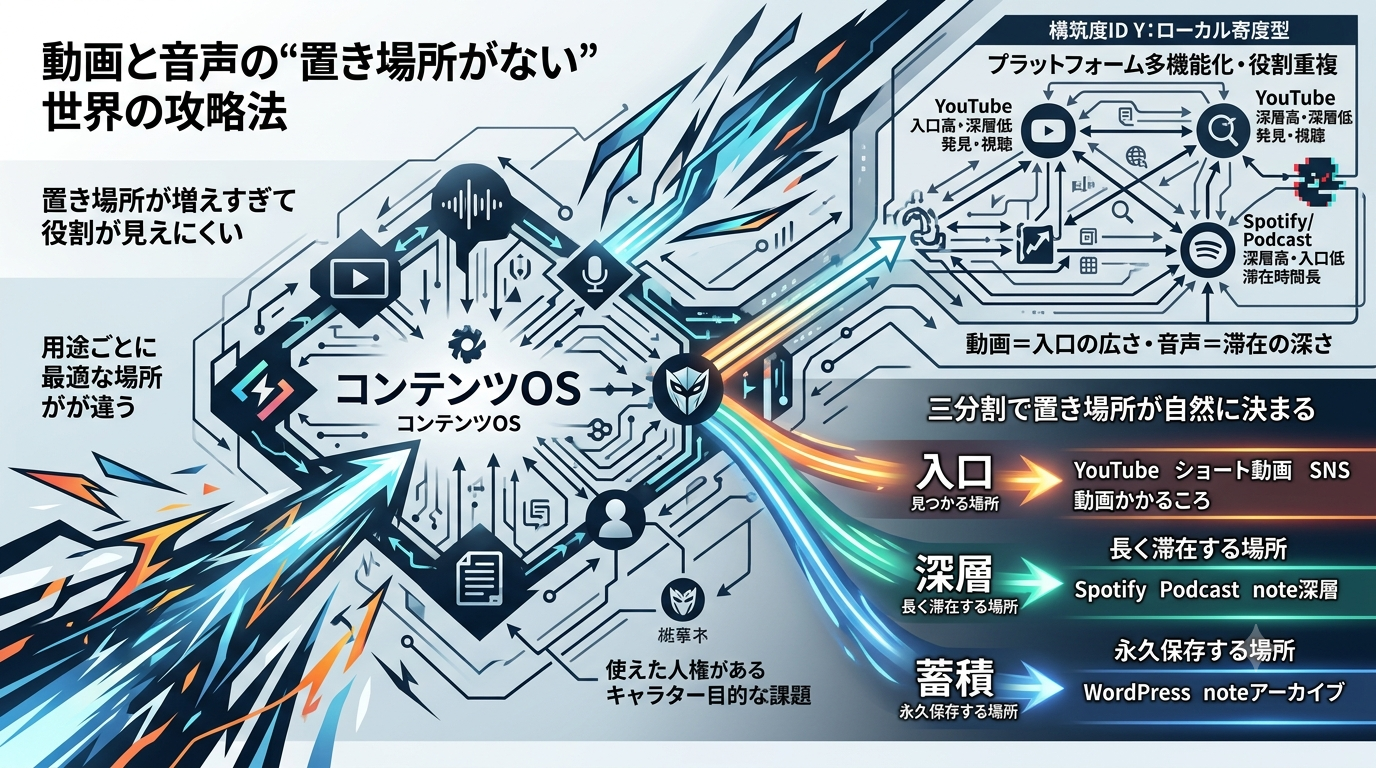 2366｜【コンテンツ配置OS】動画と音声の“置き場所がない”世界の攻略法（入口・95）