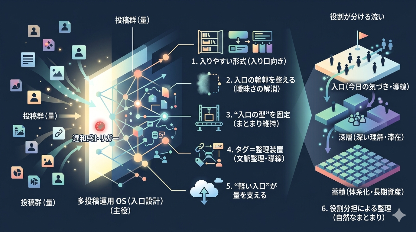 2368｜【note運用OS】多投稿でも“散らからない入口設計”のつくり方（入口・95）