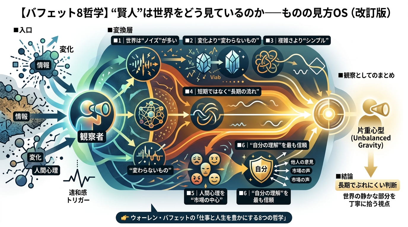 575｜【バフェット8哲学】“賢人”は世界をどう見ているのか──ものの見方OS（改訂版）