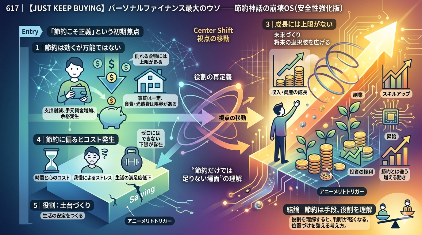 617｜【JUST KEEP BUYING】パーソナルファイナンス最大のウソ──節約神話の崩壊OS