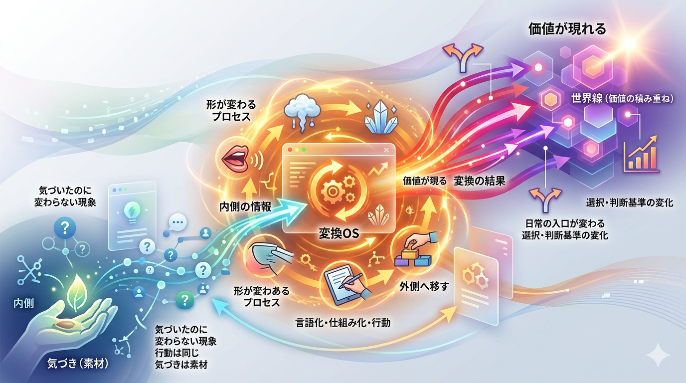 799｜【構造OS】価値は“気づき”では生まれない──“変換が起きたとき”に現れる世界線へ
