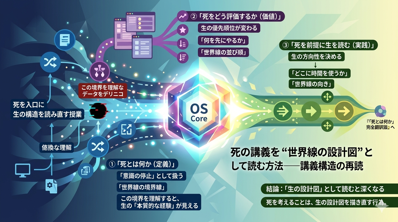 【「死とは何か」】死の講義を“世界線の設計図”として読む方法──講義構造の再読
