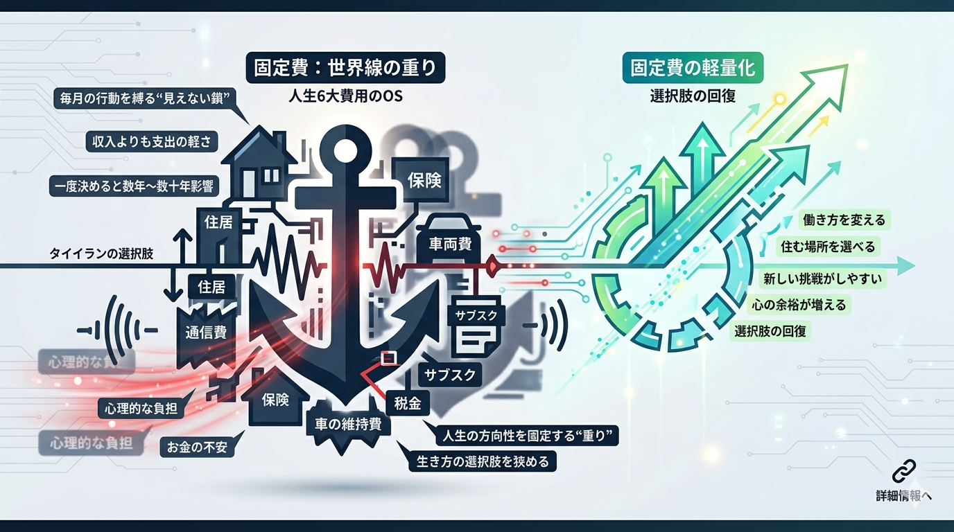 【お金の大学】固定費は“世界線の重り”である──人生6大費用のOS（改訂版）