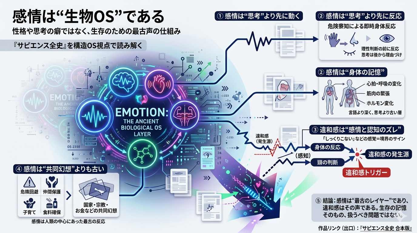 【サピエンス全史】感情は“生物OS”である──違和感レイヤーの源泉