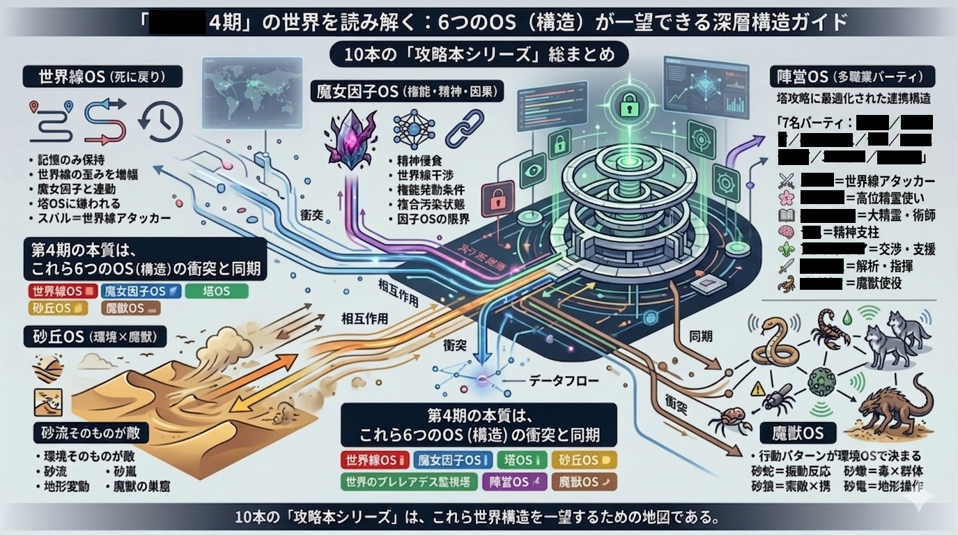 【リゼロ4期】攻略本シリーズ10本まとめ｜塔・砂丘・魔女因子・世界線OSを一望する“深層構造ガイド”