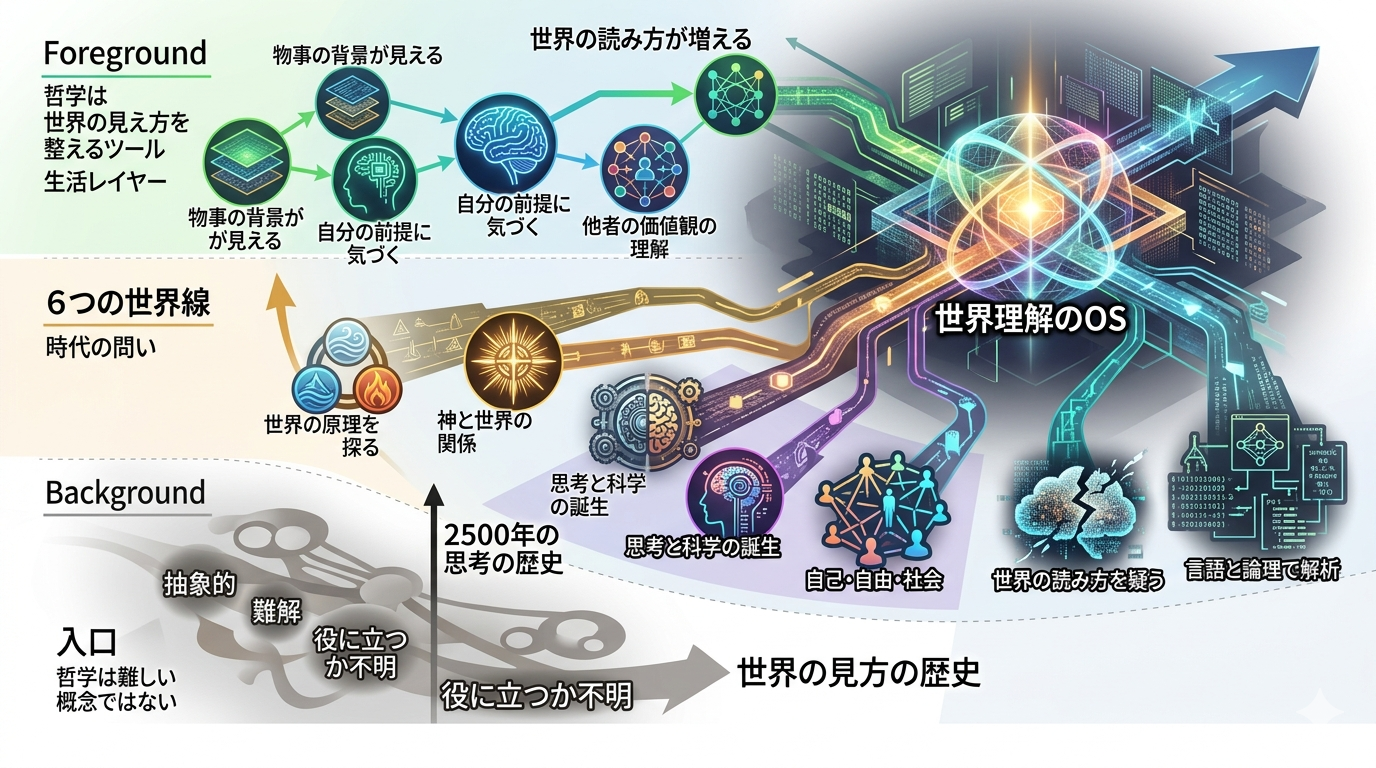 【哲学用語図鑑】2500年の思考は“世界線の地図”である──哲学の全体構造