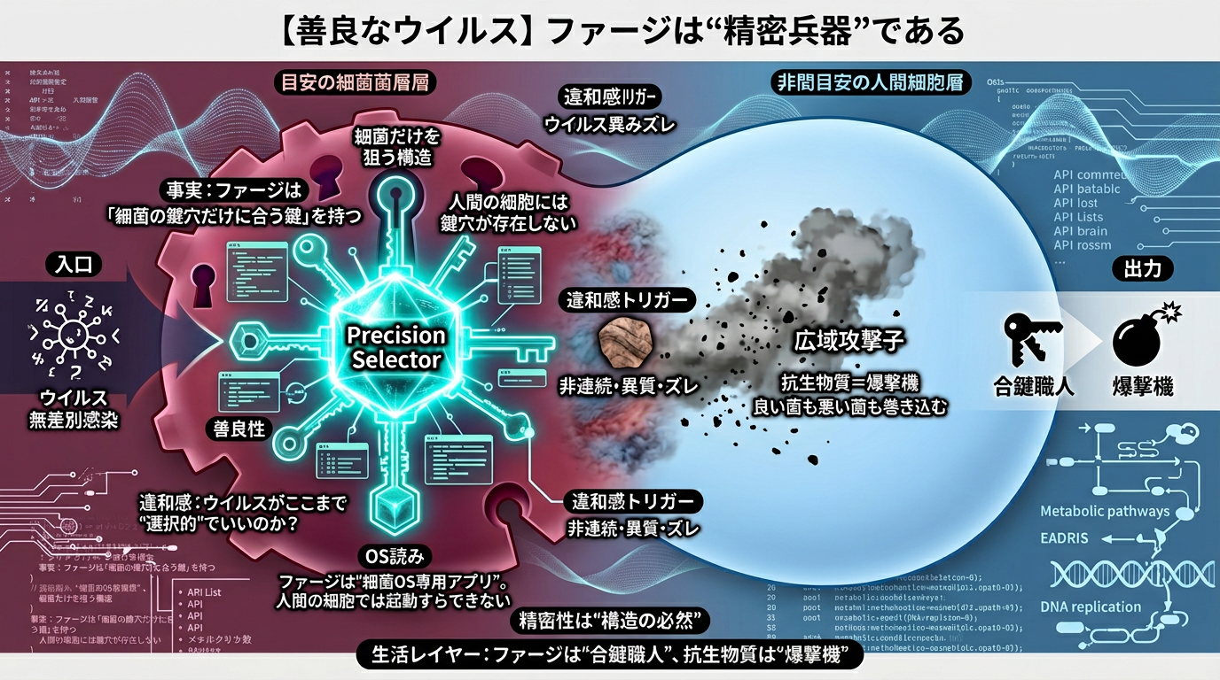 【善良なウイルス】ファージは“精密兵器”である──細菌だけを狙う構造