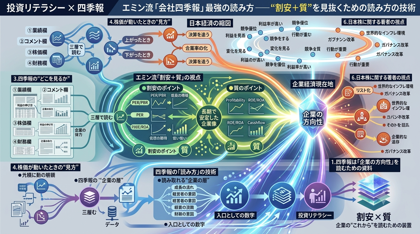【投資リテラシー × 四季報】エミン流「会社四季報」最強の読み方──“割安＋質”を見抜くための読み方の技術