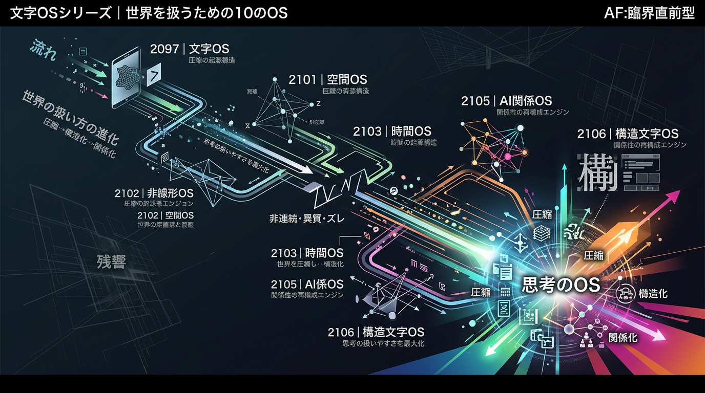 【文字OSシリーズ｜10本まとめ】文字とは“世界を圧縮し、構造化し、関係を生むOS”である