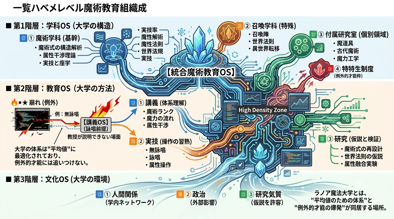 【無職転生S2】ラノア魔法大学の学科構造と魔術教育OSを整理