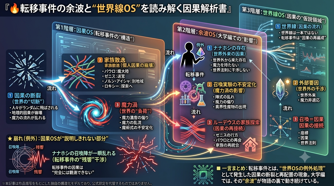 【無職転生S2】転移事件の余波と“世界線OS”を読み解く因果解析書