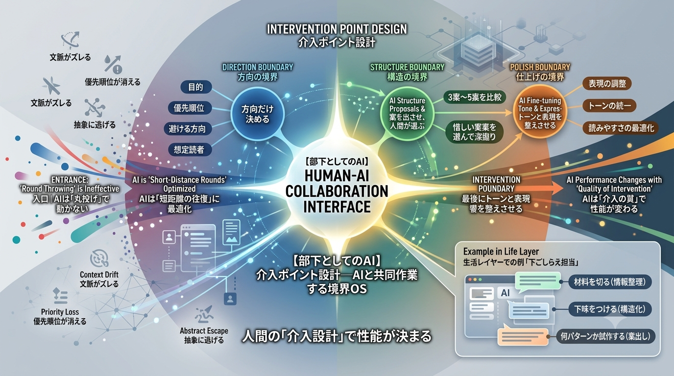 【部下としてのAI】介入ポイント設計──AIと共同作業する境界OS