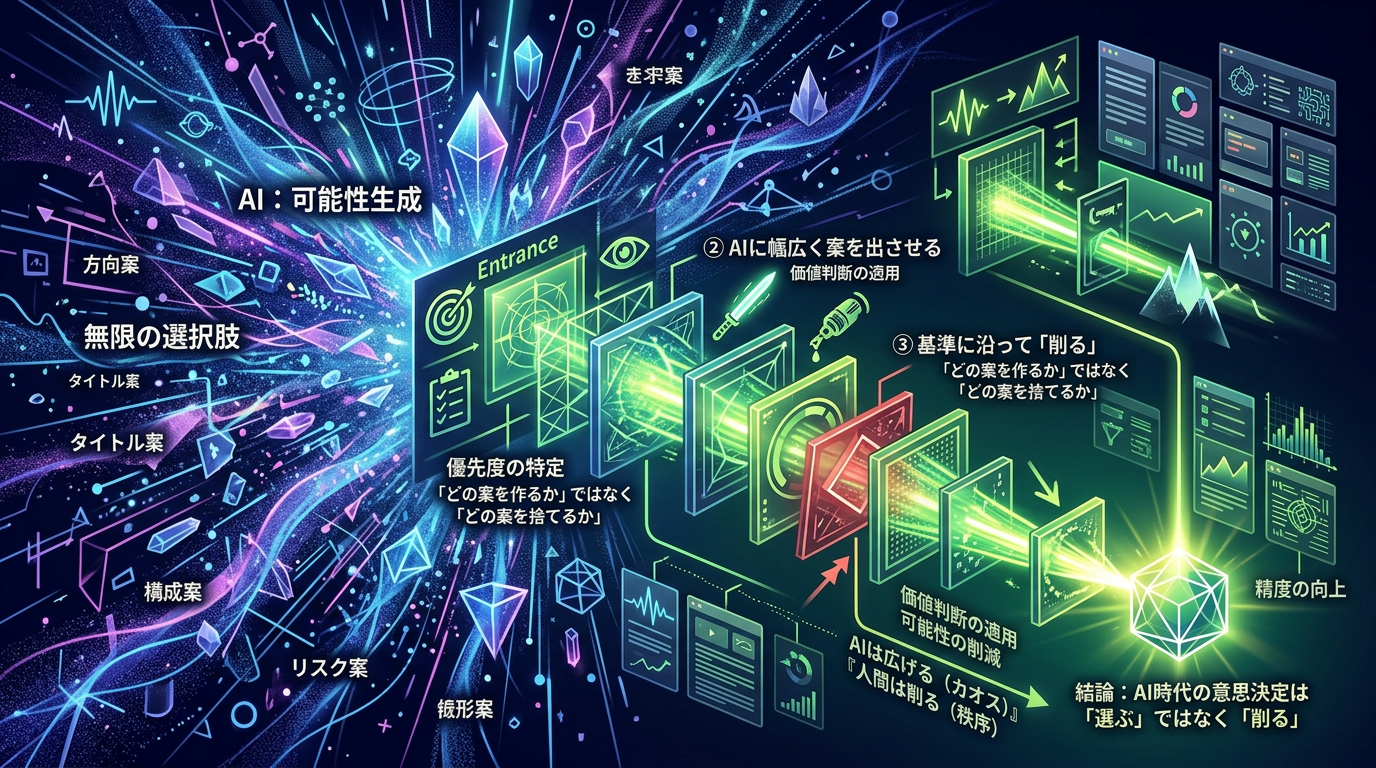 【部下としてのAI】可能性を絞り込む技術──AI時代の意思決定OS