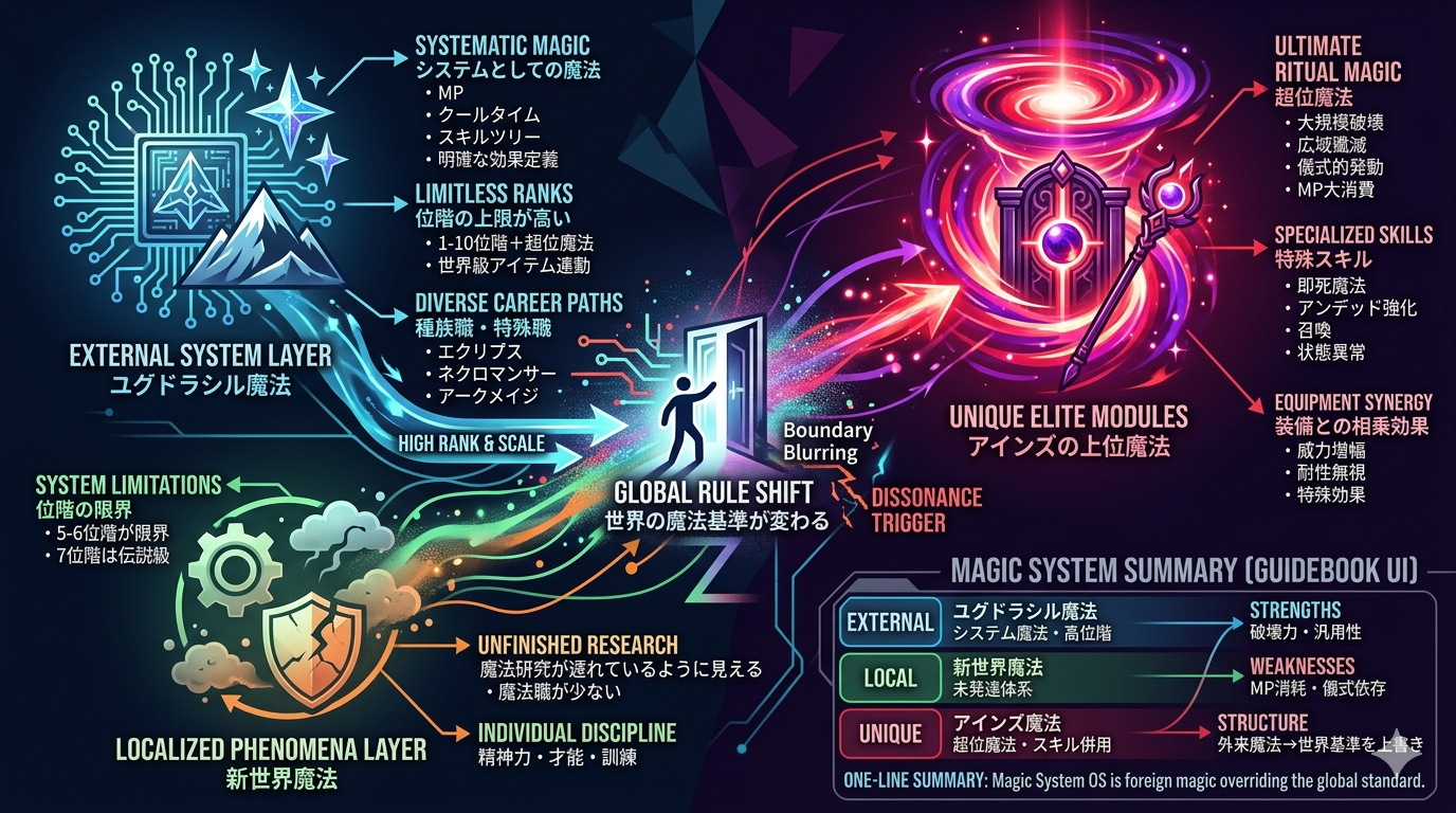 🔥893【オバロⅢ】魔法体系OS：アインズの上位魔法と世界魔法比較解析