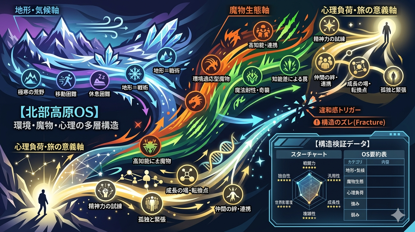 🔥911【フリーレンS1】北部高原OS：地形・魔物・危険度の構造解析（完全版）