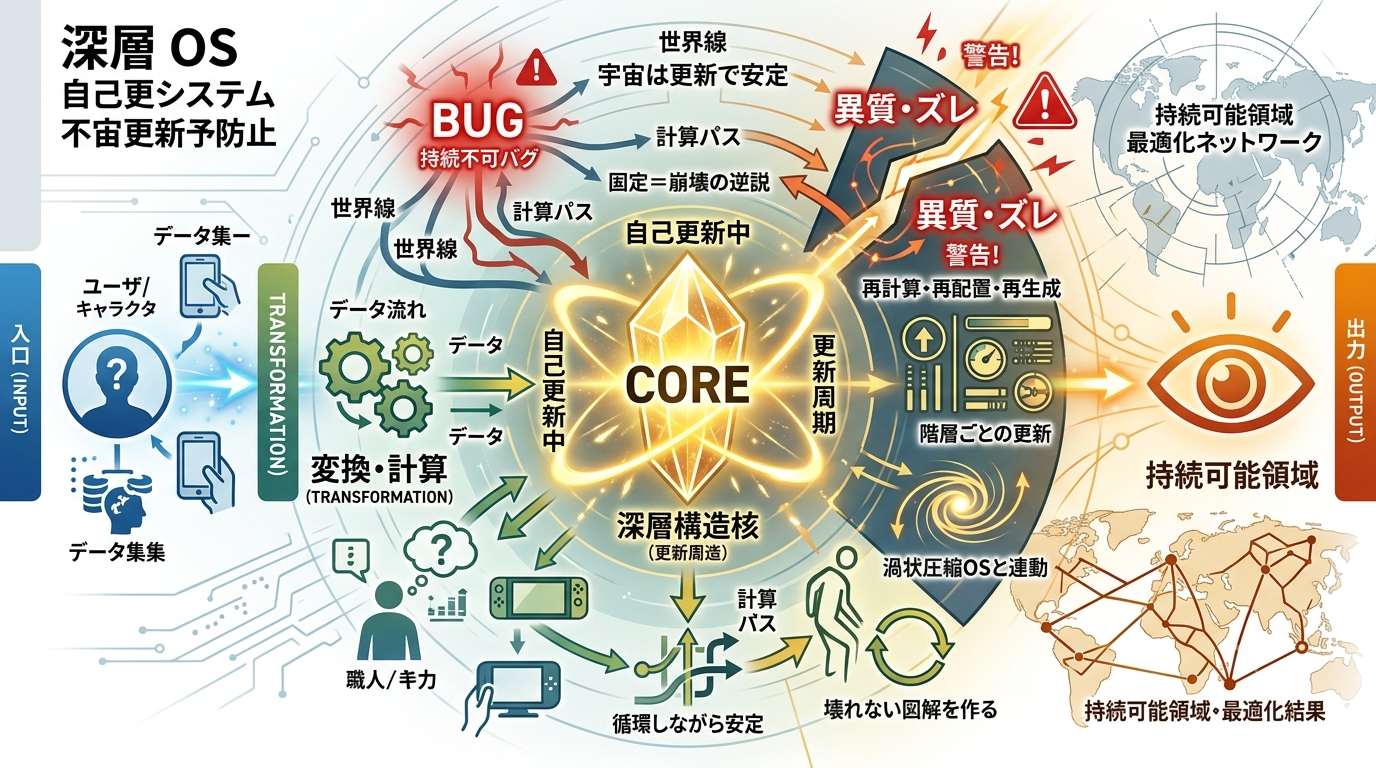 1676｜【自己更新OS】宇宙がバグ（持続不可）を回避するため自律的にシステムを更新する構造（深層／99）