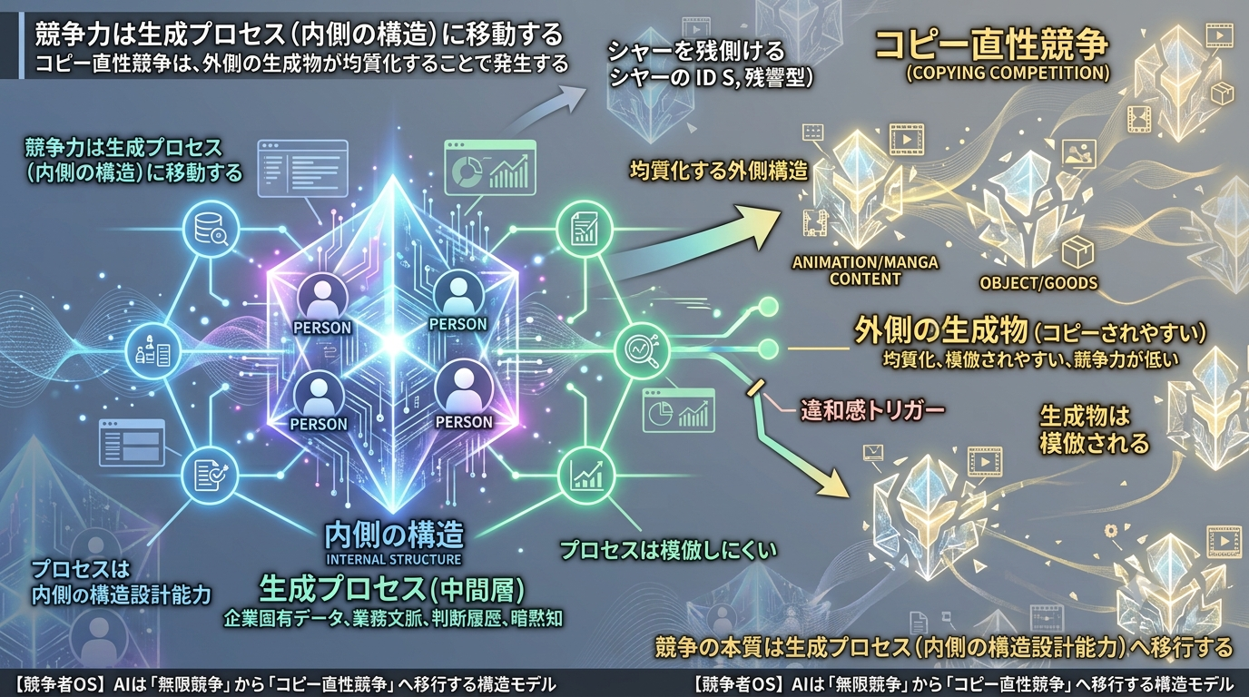 2796｜【競争者OS】AIは「無限競争」から「コピー直性競争」へ移行する ──知識創作OS × 世界線構造：競争の本質が“外側の構造”へ移る──