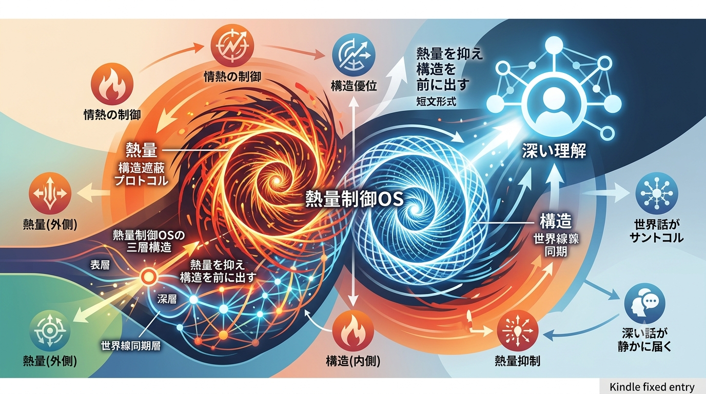 750｜【熱量制御OS】熱量を“抑え”、構造を前に出すための 文章制御プロトコルを体系化するOS ──深い話が届く構造を読む「理解OS」──