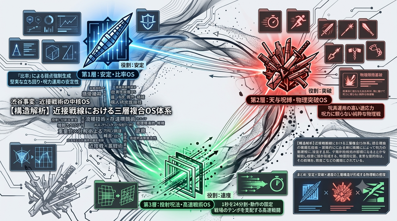 962【呪術廻戦S2】七海・真希・直毘人OS：渋谷戦線の近接戦術体系解析