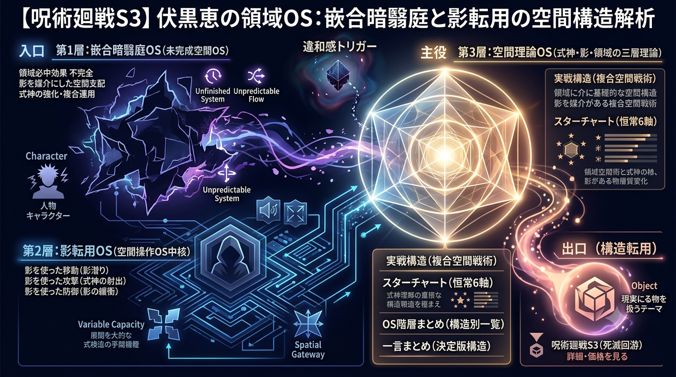 967【呪術廻戦S3】伏黒恵の領域OS：嵌合暗翳庭と影転用の空間構造解析