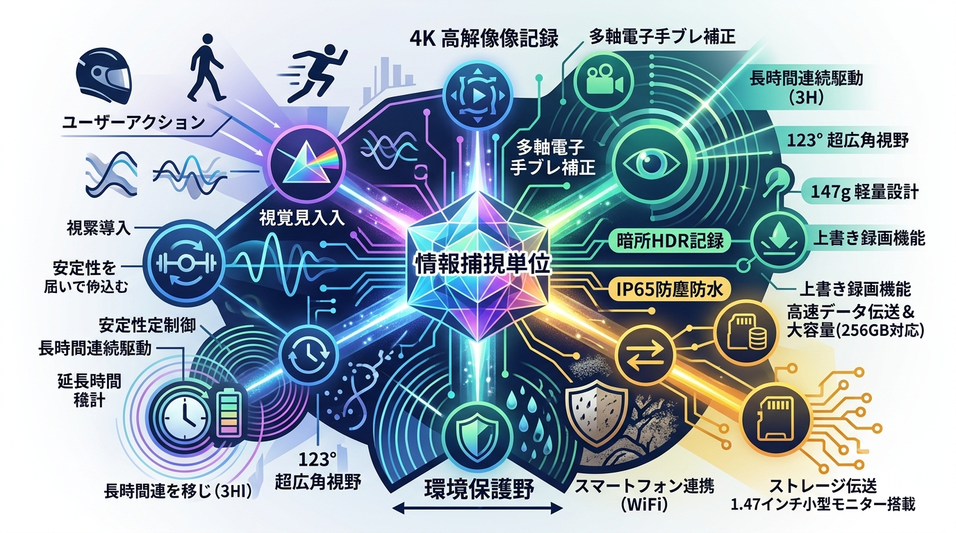 1144W｜アクションカメラ小型（4K・53g軽量）レビュー──4K × 手ブレ補正 × 123°広角 × 3時間稼働の“超軽量ウェアラブルカメラ”