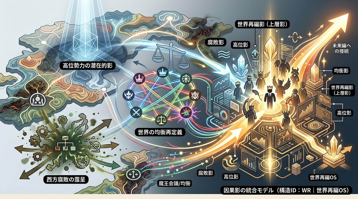 1215W｜【転スラ】第4期“世界再編OS”：ロッゾ一族→天使軍→魔王会議へ続く因果影の統合モデル（構造ID：WR｜世界再編OS）