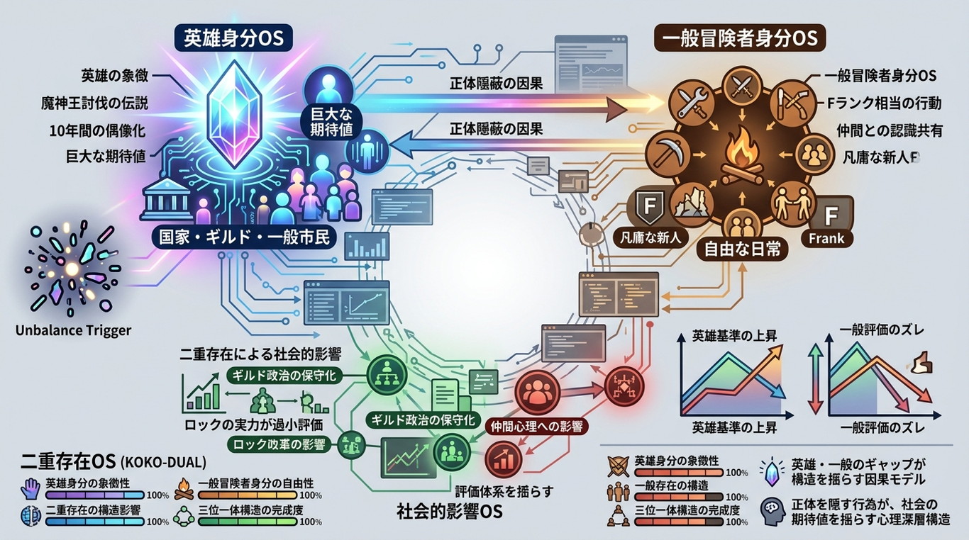 1257W｜【ここ俺】ラック／ロックの二重存在OS：英雄と一般冒険者の“二重身分”が生む社会的影響を解析する（構造ID：KOKO-DUAL）