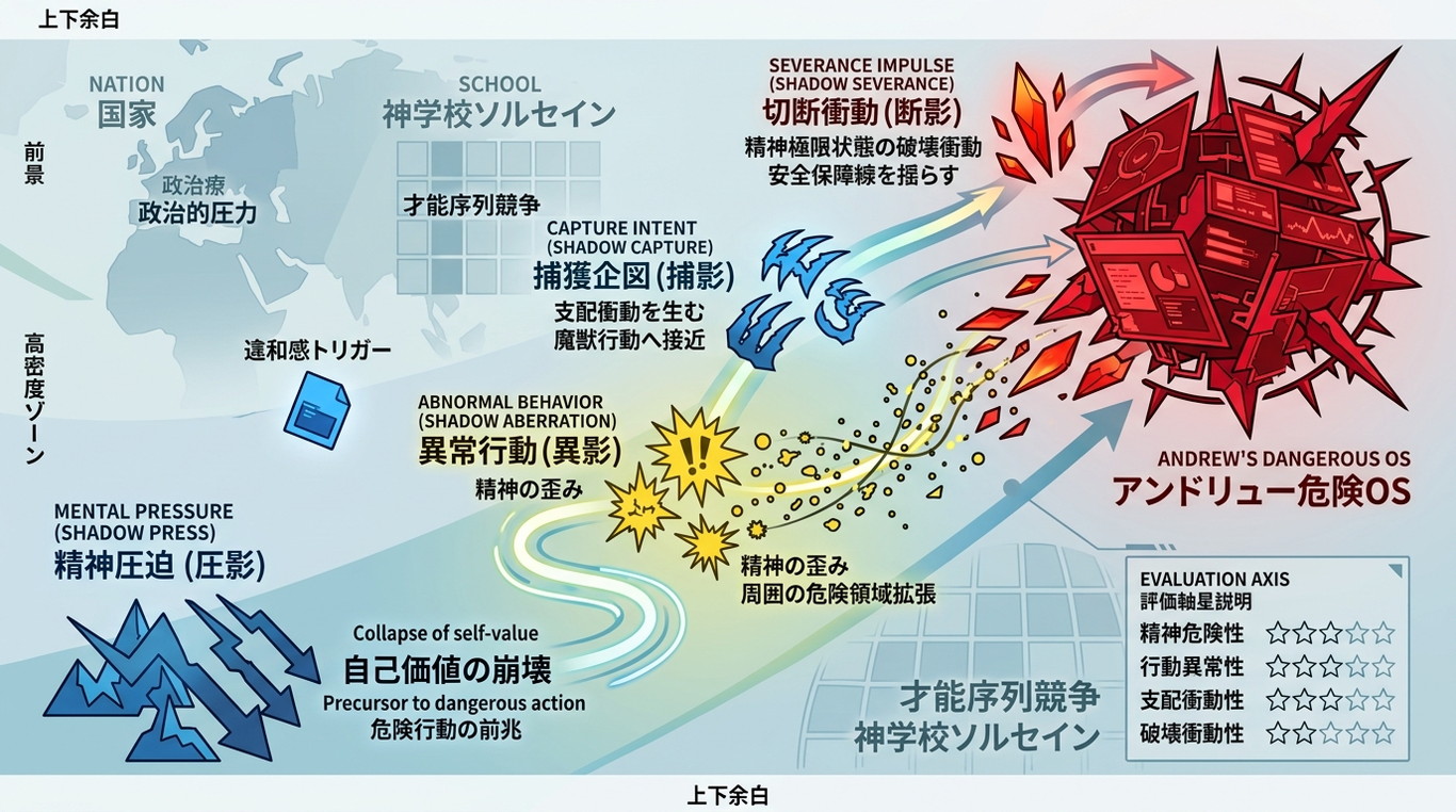 1291W｜【クレバテスⅡ】アンドリューの“危険OS”：捕獲・切断企図・異常行動の心理構造を深層解析