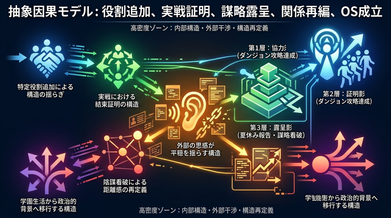 1314W｜【ヘルモード】廃ゲーマー“パーティOS”：僧侶加入→B級ダンジョン攻略→謀略発覚の三層モデル（構造ID：HELLMODE-PARTY）
