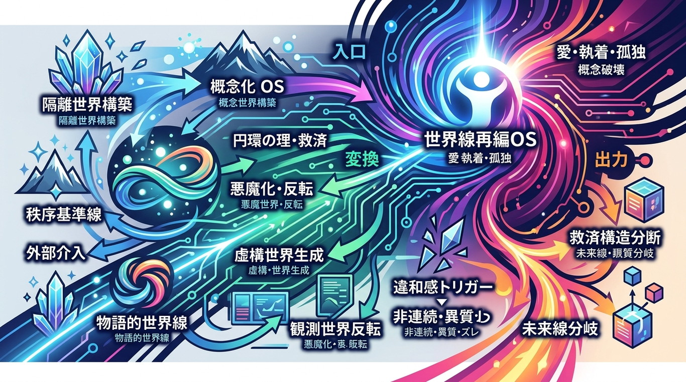 1316W〜1325W｜叛逆の物語 “世界線再編OS”：隔離世界・概念・悪魔化・虚構・介入・観測・救済・再編の10本構造を一本線で読む（構造ID：MADOKA-REBELLION-10SUMMARY）