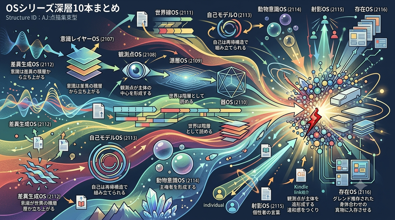 OSシリーズ深層10本まとめ──意識・観測・存在・世界線を一つの構造として読み解く総合レビュー（2107〜2116）